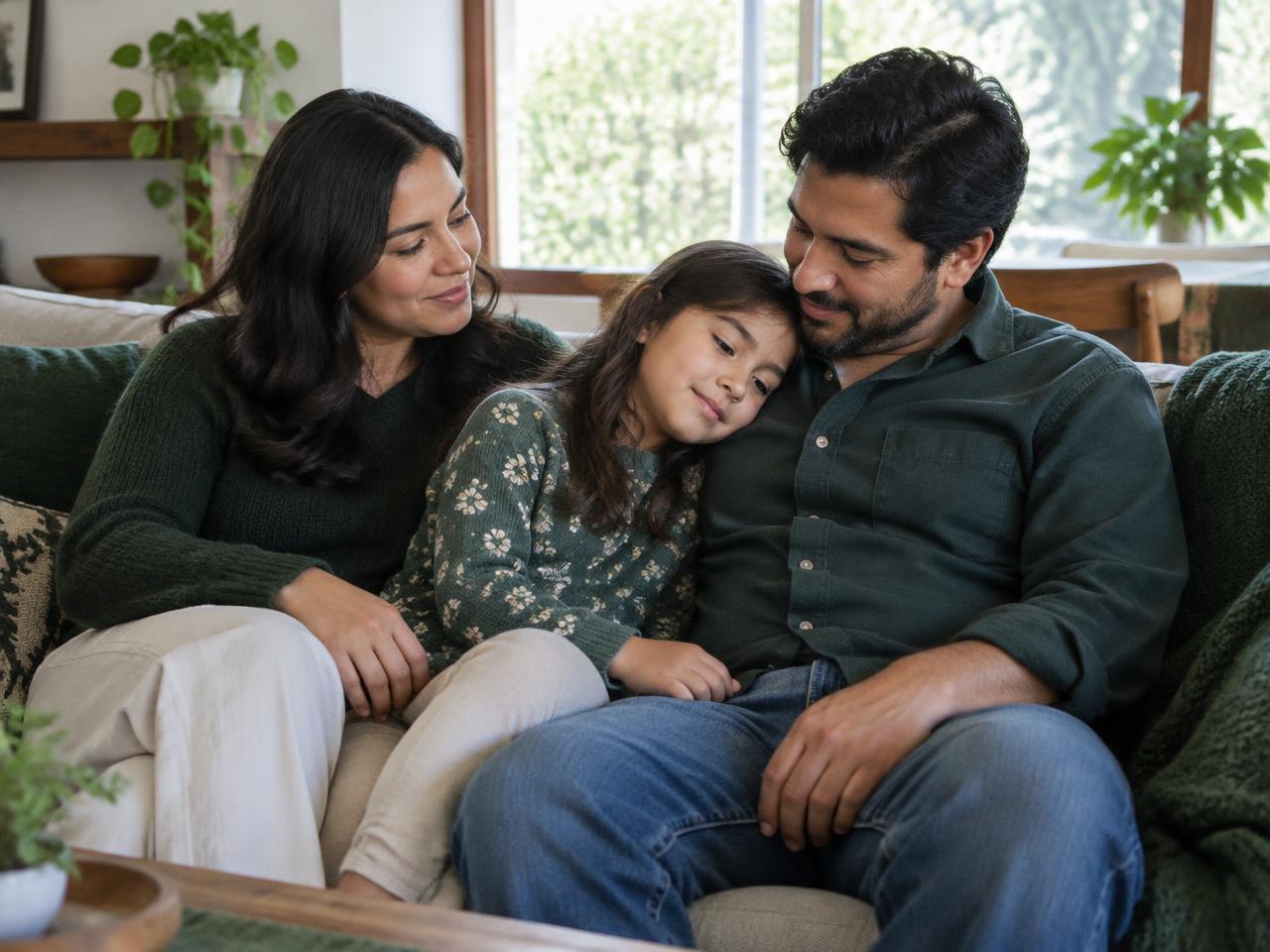 Imagen ilustrativa de una familia compartiendo un momento de calma